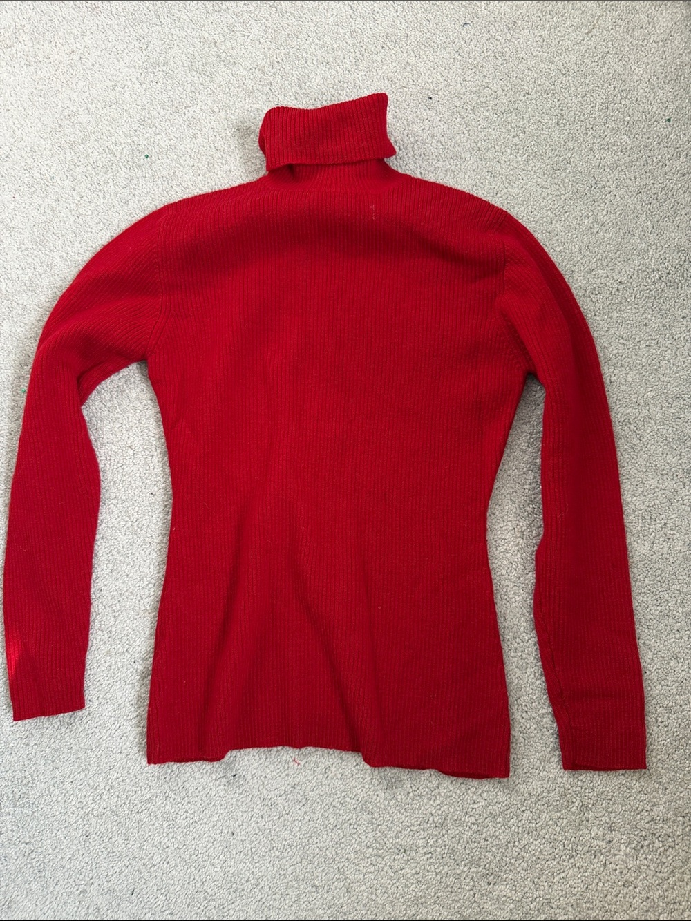 Banana Republic Red Ribbed Turtleneck Sweater